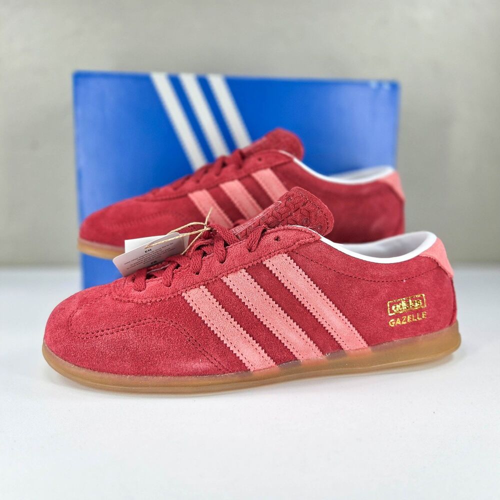 Adidas Gazelle Lo Pro Red Pink Gum Suede Sneakers IH6944 Women's Sz 7